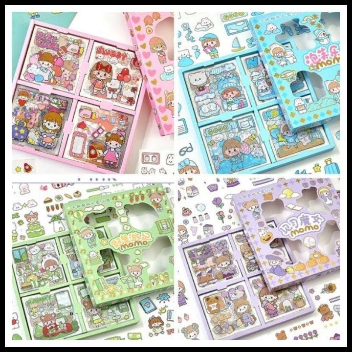 

DISKON KAWAII MOMO STICKER SET ISI 100 VIRAL BOTOL STIKER PLASTIK ANTI AIR !!!!!!!