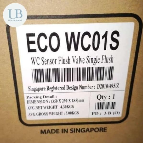 ECO WC01S WC SENSOR FLUSH VALVE BUAT KLOSET LISTRIK