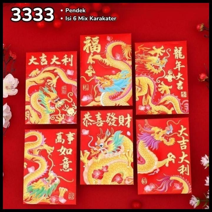 

GRATIS ONGKIR ANGPAO PENDEK ISI 6 TAHUN NAGA 2024 DRAGON HONGPAO IMLEK !!!!!!