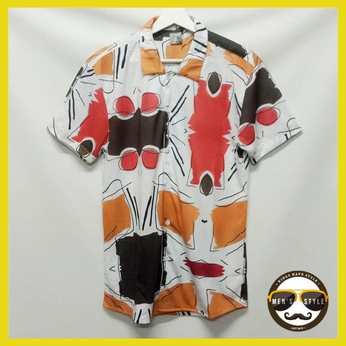 Baju Kemeja Motif Printing Hawai Pria Wanita Import Boom Comic