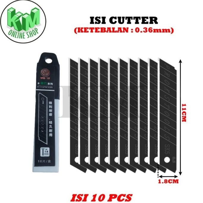 

Cutter Stainless stanless Pisau Cutter Multifungsi 18 MM Tahan Karat Tradeboss
