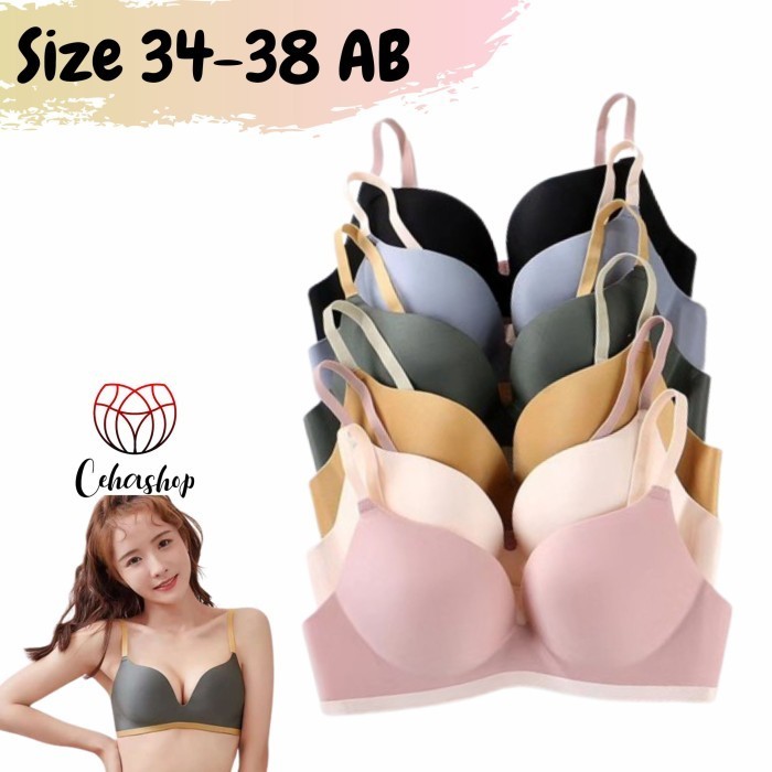 BARU BRA BH PUSH UP BUSA TEBAL TANPA KAWAT SEAMLESS TANPA JAHITAN LEMBUT
