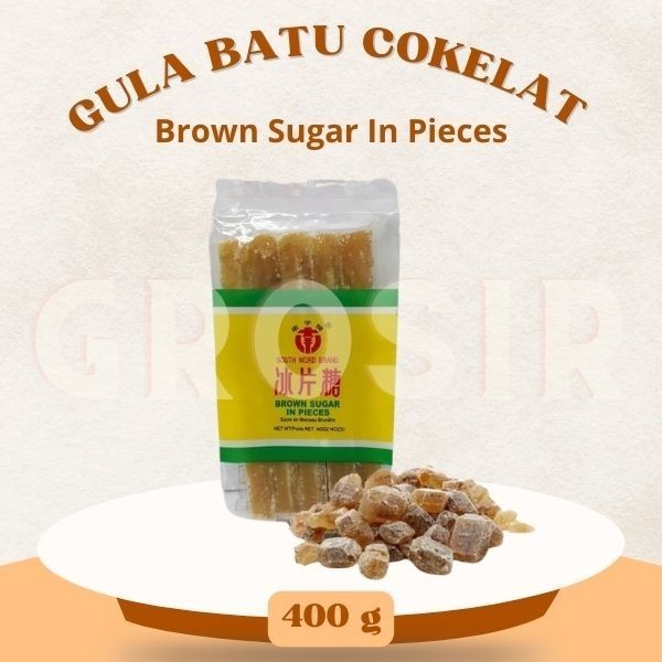 

Gula Merah / Gula Batu Cokelat / Brown Sugar In Pieces 400 Gr / Halal - Adelineez