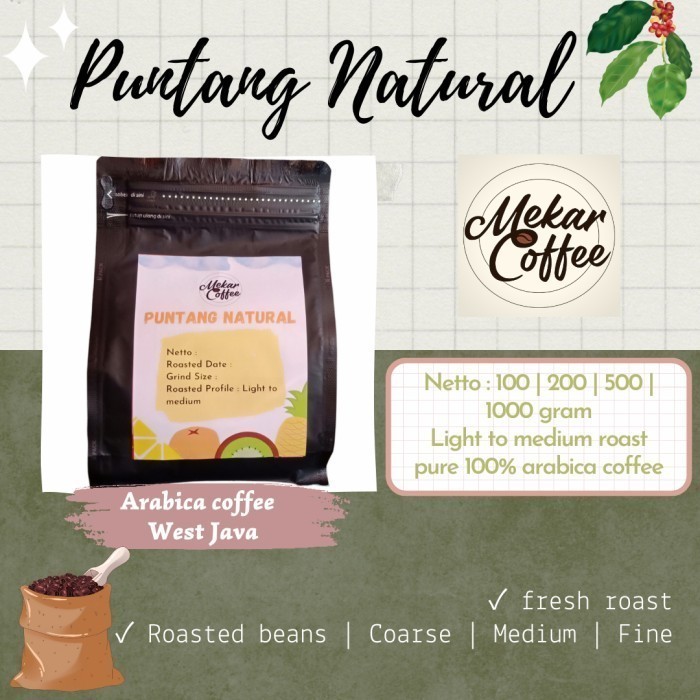 

Kopi Puntang Natural 200 Gram Kopi Arabika Gn Puntang