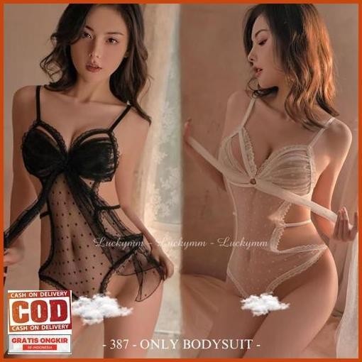 Hot Promo Luckymm Lingerie Sexy Bodysuit Baju Tidur Sexy Lingerie Wanita / Baju Bodysuit Transparan 