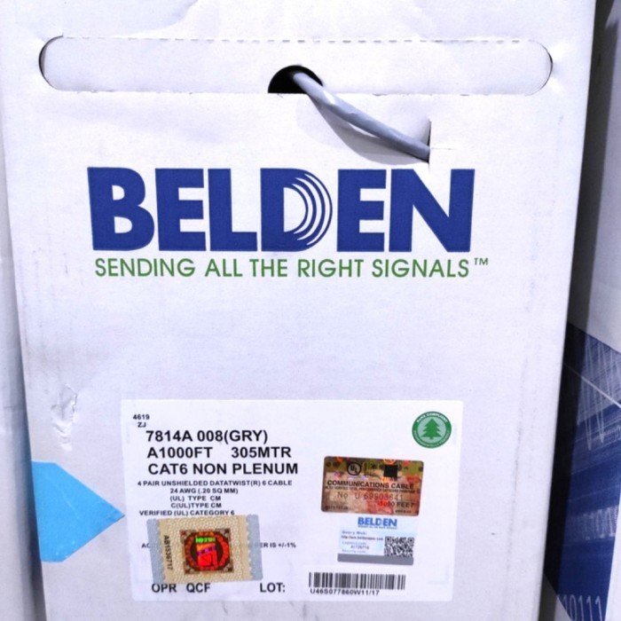 Kabel Utp Cat 6 Belden Kabel Belden Cat 6 Kabel Lan 1 Rol
