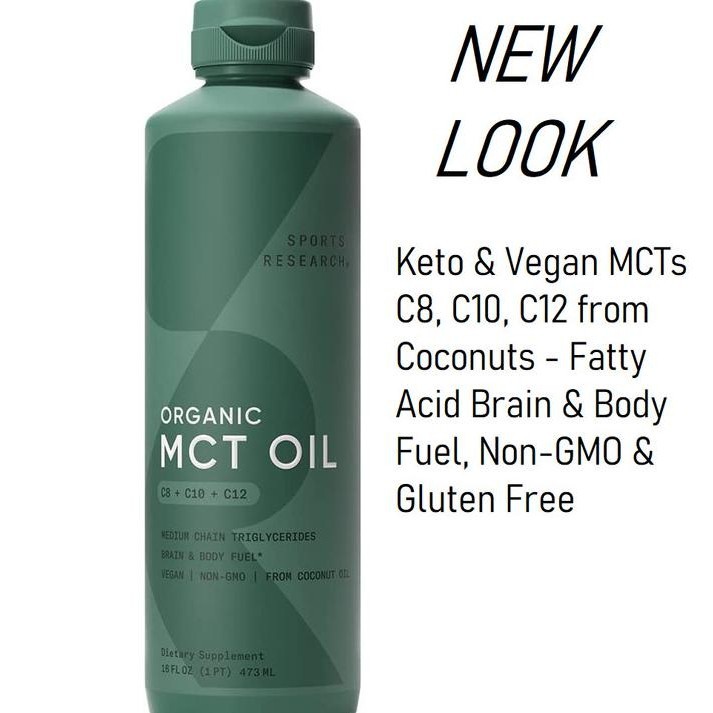 Sports Research MCT Oil Unflavored 473ml vegan keto gluten dairy free ___Oasis
