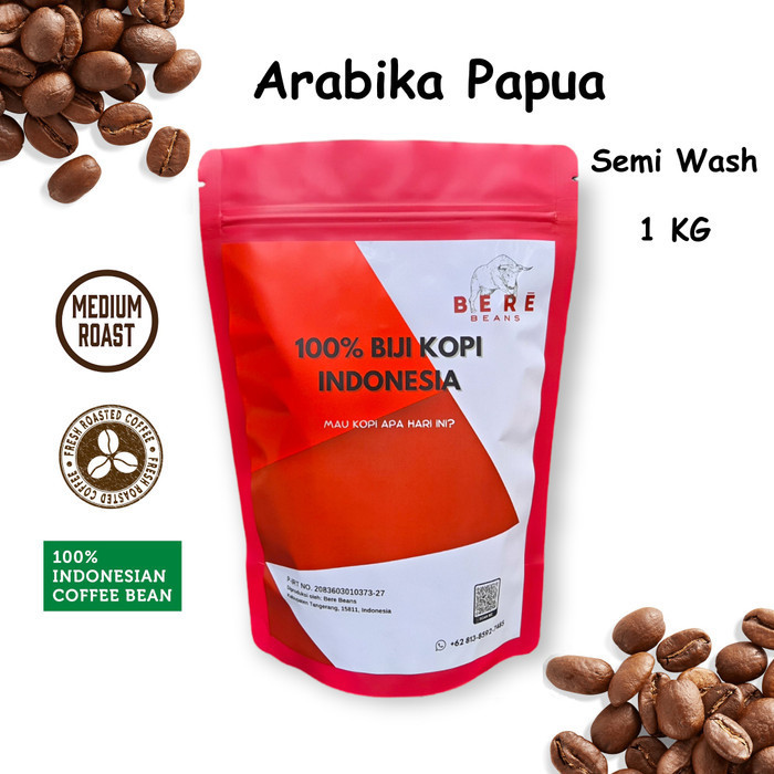 

Kopi Arabika Papua Wamena 1 Kilo 1Kg Bubuk / Biji Coffee Bean Beans Kg