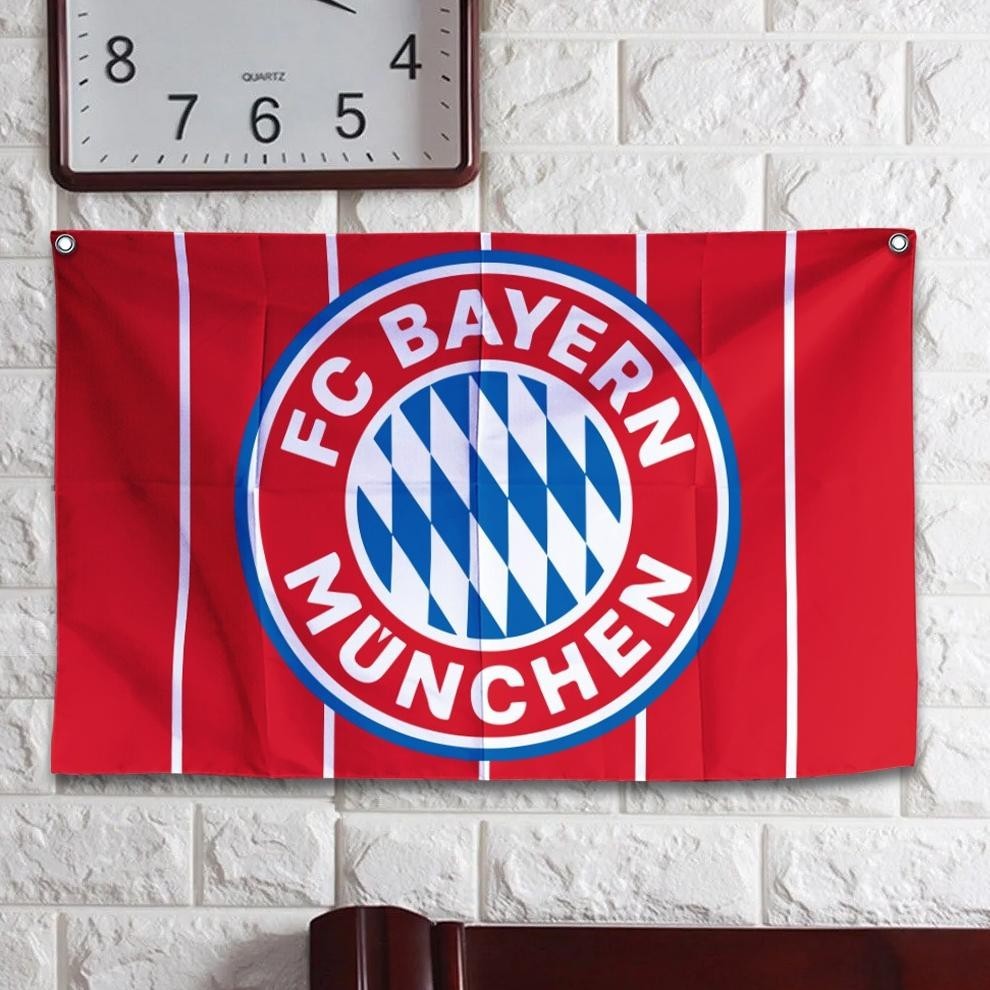DCF Bendera FC Bayern Munchen Original - Klub Bola Europe League Flag Poster Kain Sepak Bola FC Baye