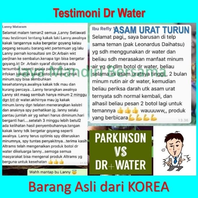 Botol Minum Kesehatan Dr+Water Alkastone Anti Diabetes dan Anti Kanker