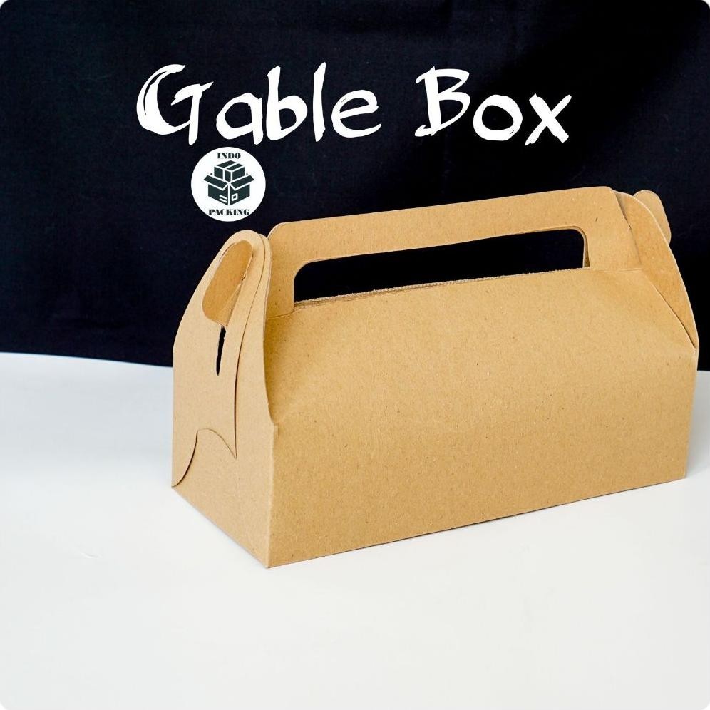 

(ISI 10) GABLE BOX KRAFT / KOTAK KADO JINJING KOTAK HAMPERS COKLAT TERMURAH BANGET