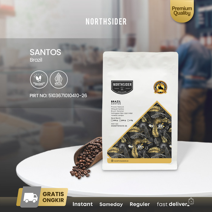 

Ready Northsider Kopi arabika Brazil Santos Natural coffee 200g