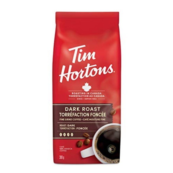 

Ready Tim Hortons Dark Roast Coffee, 300g/10.6 oz-Imported from Canada