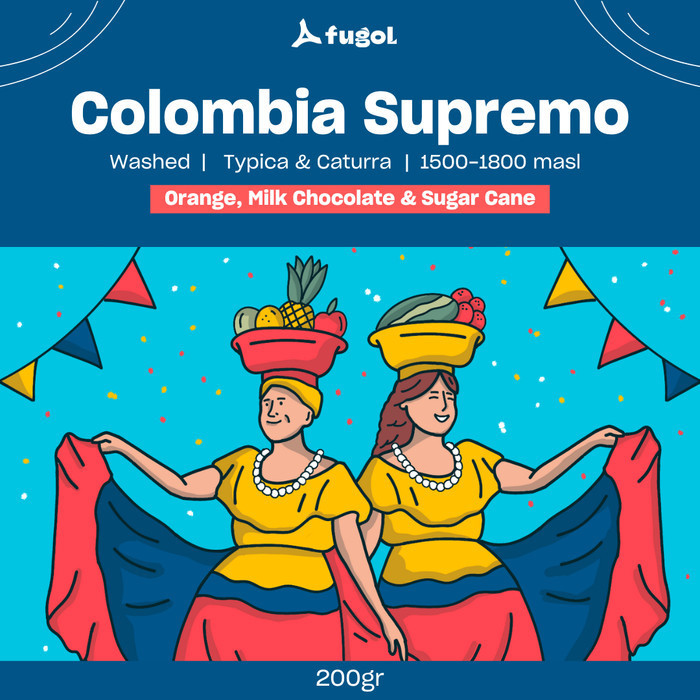 

Ready Biji Kopi Arabika COLOMBIA SUPREMO SANTANDER (200 gr) Single Origin