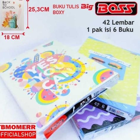 

BUKU TULIS BIG BOSS PACK EB 42 ISI 6 BOXY BISA COD