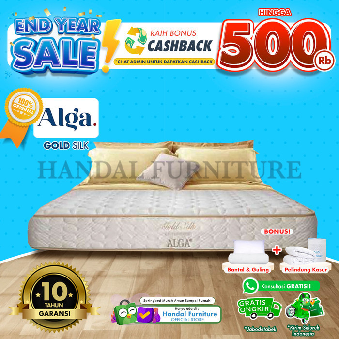 Alga Hanya Kasur Spring Bed Super Keras Gold Silk 160 X 200