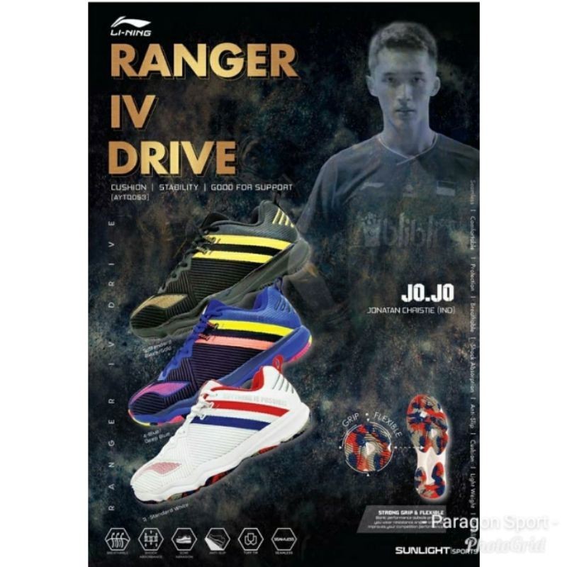 Sepatu Lining Ranger Drive / ranger 4.0  ( WHITE ) FREE K/K LINING