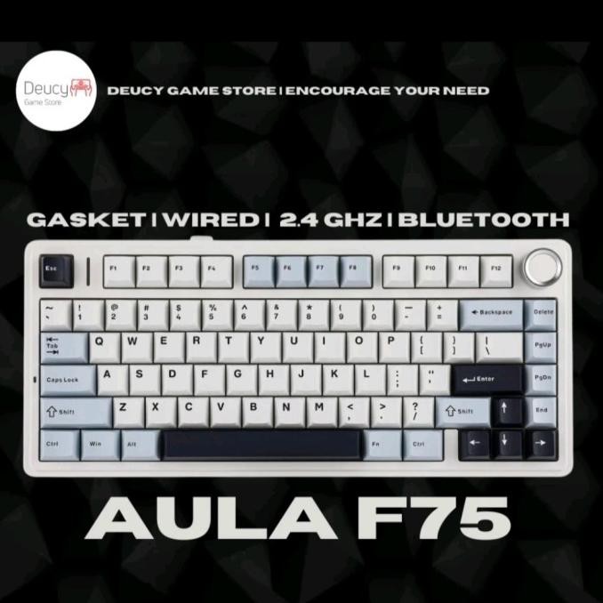 AULA F 75 GASKET WIRELESS TRIPLE CONNECTION MECHANICAL KEYBOARD