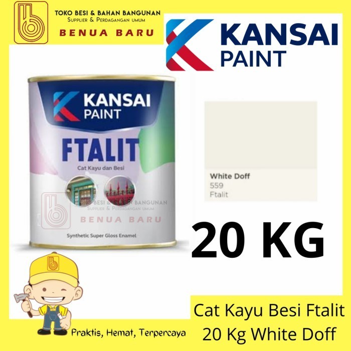 Cat Ftalit 20 kg White Doff / Cat kayu dan besi Ftalit 20 kg