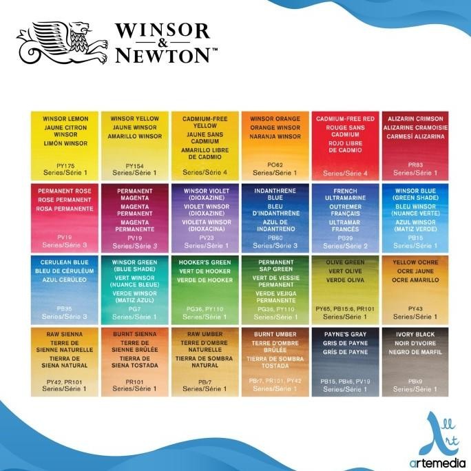 

Cat Air Winsor & Newton Professional 24 Half Pan Metal Box Watercolor BS
