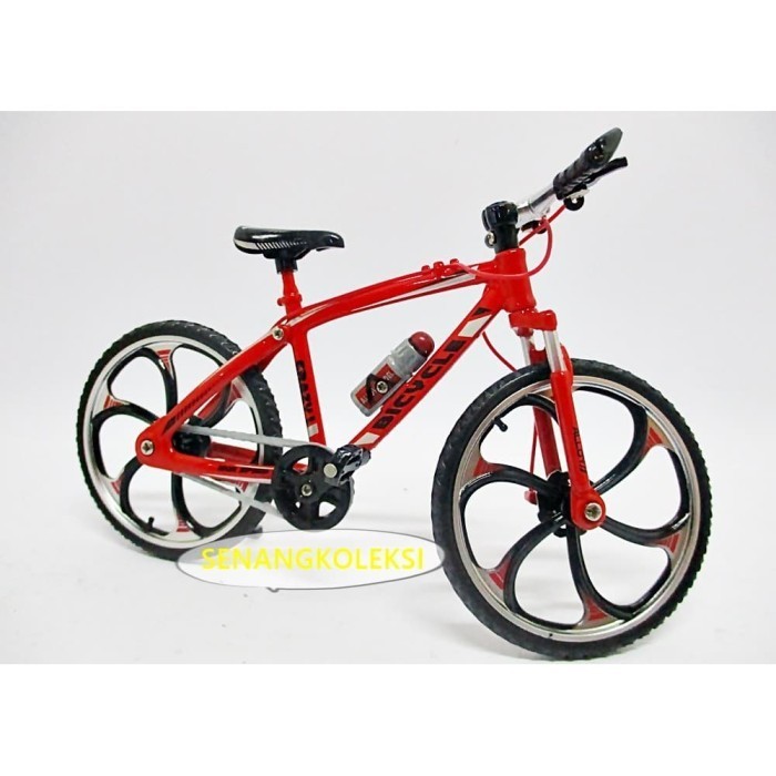 Cabre Mainan /Pajangan/Miniatur Sepeda 1:10 Bike Diecast Sepeda Gunung Merah