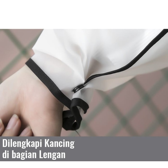 Jas Hujan Korea Transparan-Jas Hujan Pria Wanita Ponco Dewasa