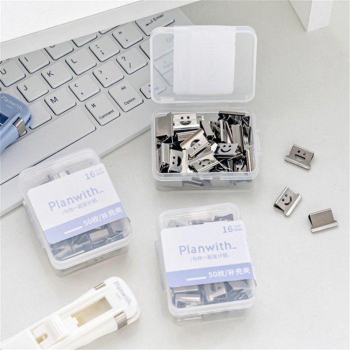 

Mocho Push Clip Kertas Kreatif Kantor Tape Dispenser Metal Student Bin K01