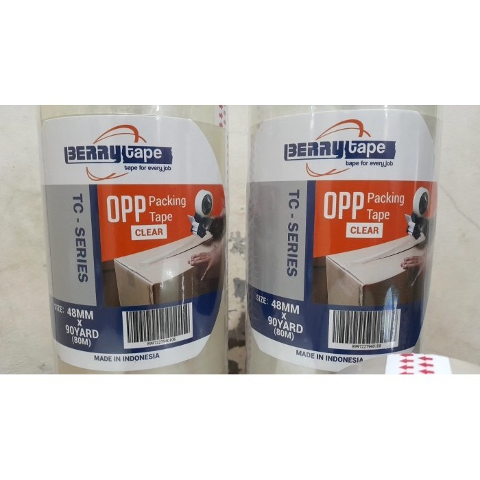 

Lakban Bening (Clear) - BerryTape 48mm x 90 Yard - 1 slop isi 6 roll K01