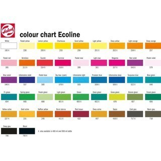 

royal talens ecoline liquid watercolor 30ml (white,grey,black,brown, g K01