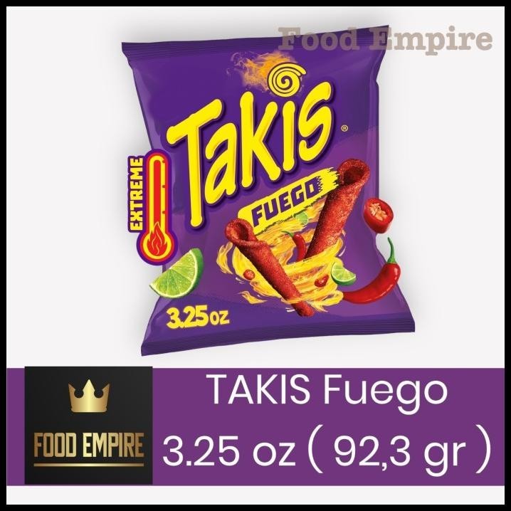 

Takis Fuego Tortilla Chips 92,3 Gram | Hot Chili Pepper & Lime Flavor