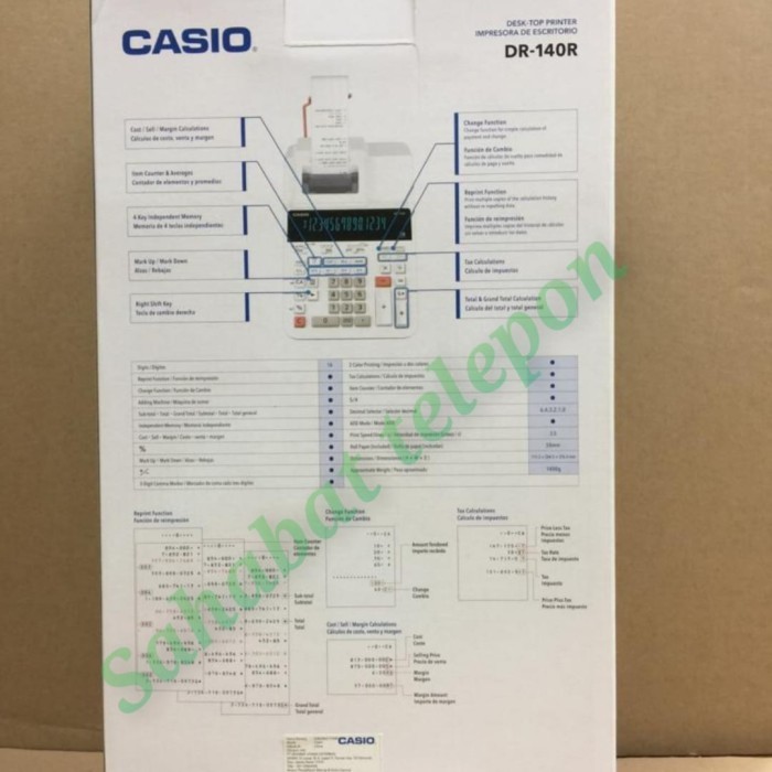 

Kalkulator Save Time With Reprint Function Casio Dr-140R