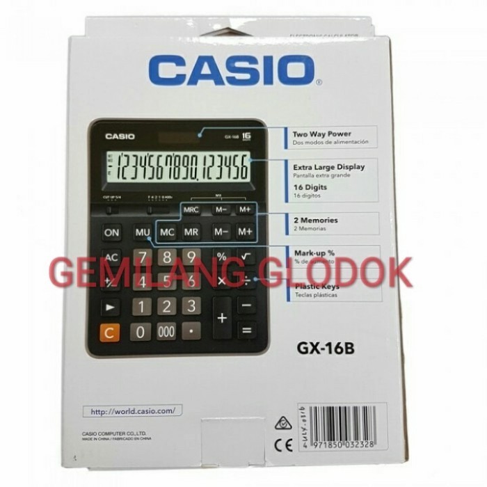 

Casio Gx-16B Gx 16B New Kalkulator/ Calculator 16 Digits Gx16B