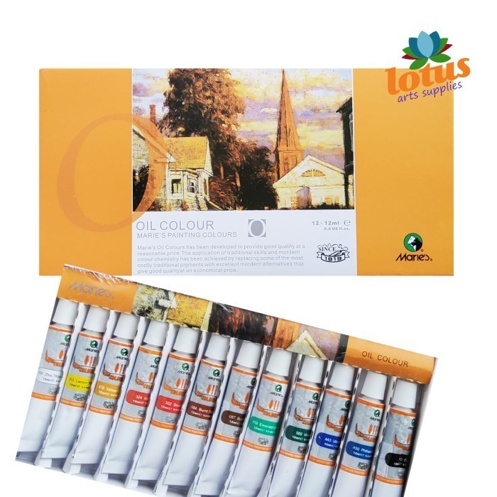 

Maries Oil Colour set 12 warna x 12ml Tube - cat minyak K01