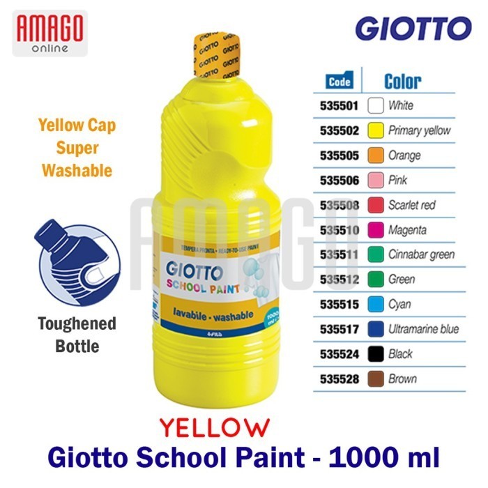 

GIOTTO SCHOOL PAINT - YELLOW - 1.000 ml - 535502 K01