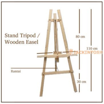 

TERBARU! Stand Tripod / Penyangga Kaki / Wooden Easel Kanvas Lukis K01