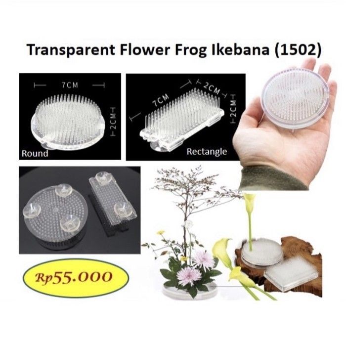

Transparent flower frog ikebana alat kerajinan ikebana (1502)
