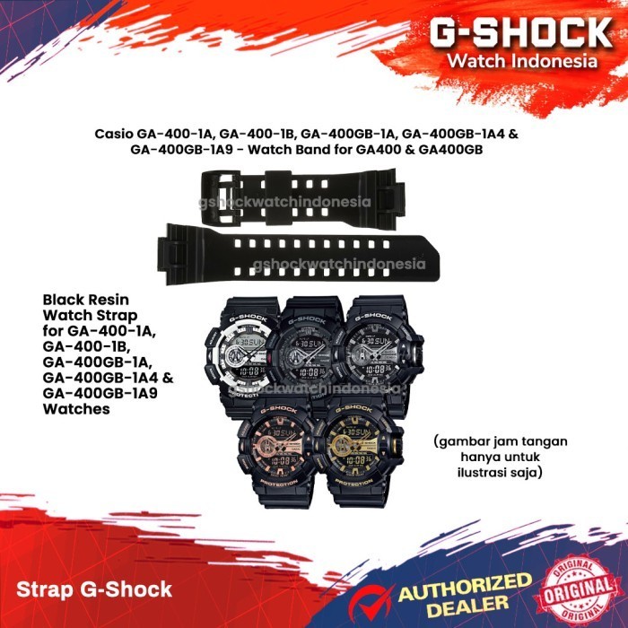 Terlaris Tali Strap G-Shock GA-400 GA400 GA-400GB GA400GB GA 400 Original SALE