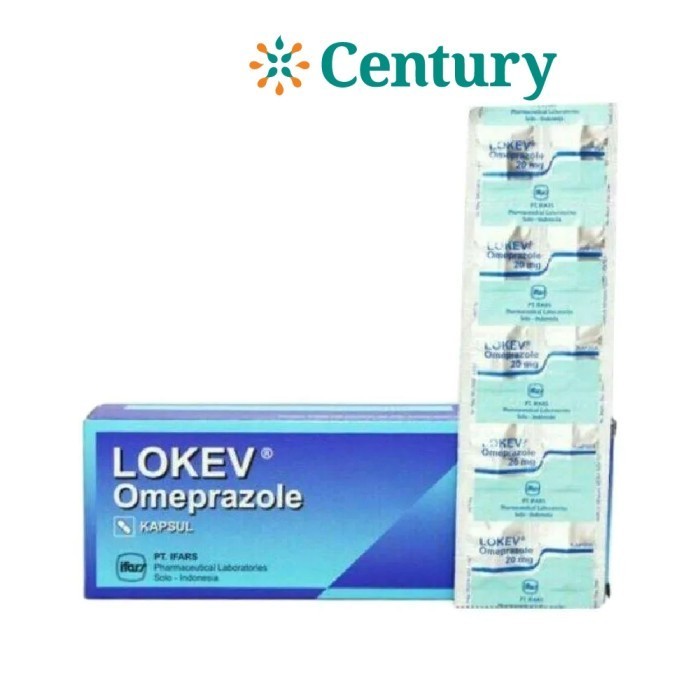 LOKEV 20 MG 1STRIP ISI 10 KAPSUL/OMEPRAZOLE/OBAT MAAG/PENCERNAAN