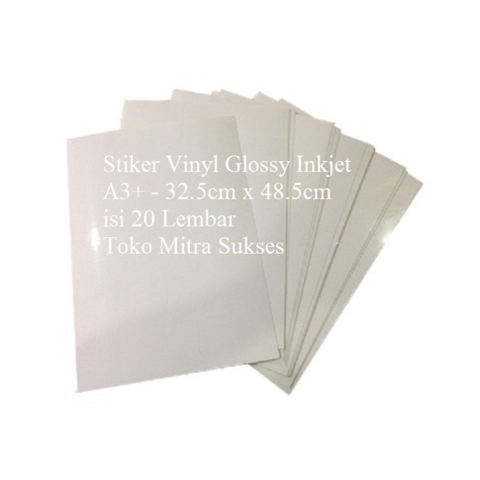 

Stiker Vinyl Glossy Inkjet A3+ - 32.5cm x 48.5cm