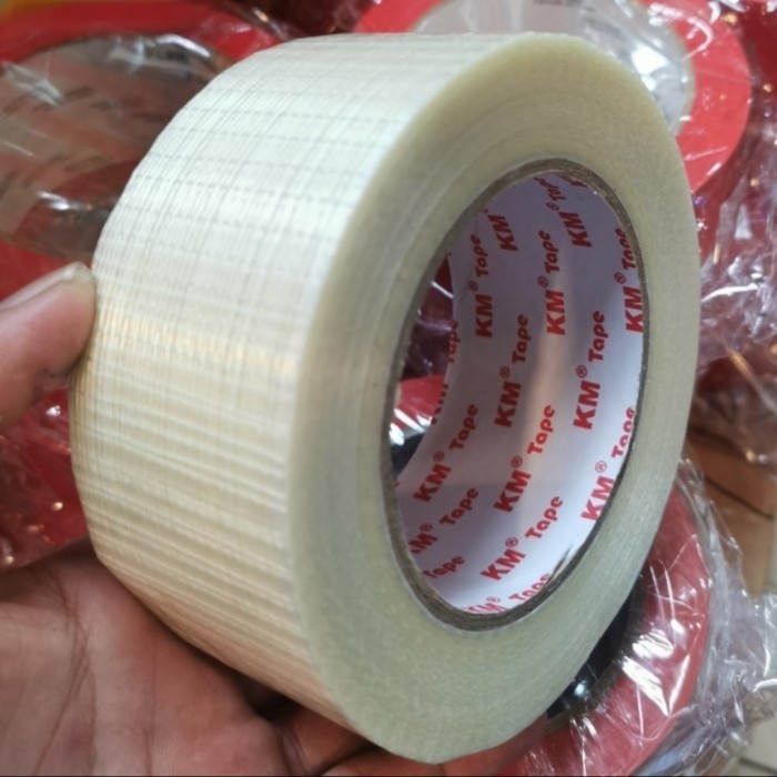 

Lakban Serat Filament Tape Km 2" X 50M - Isolasi Serat Pengikat Barang