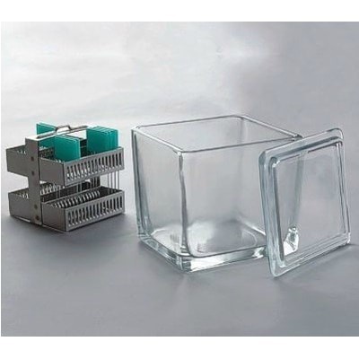 

Ready Staining jar deluxe 30 slide preparat rak pengecatan pewarnaan