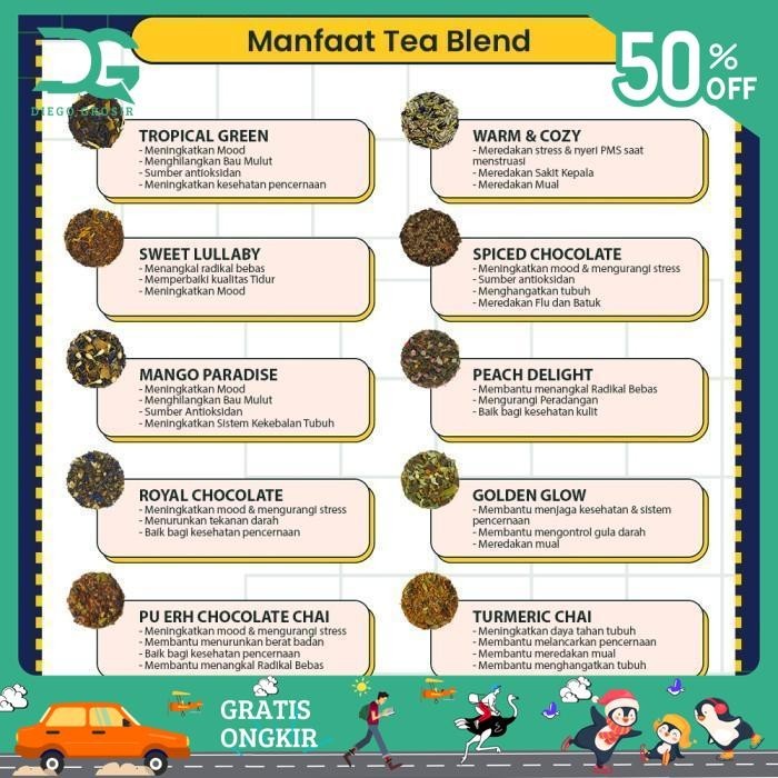 

TEA BLEND - PREMIUM TEA BAG POUCH (ISI 12 TEA BAG) SERIES C GRATIS ONGKIR