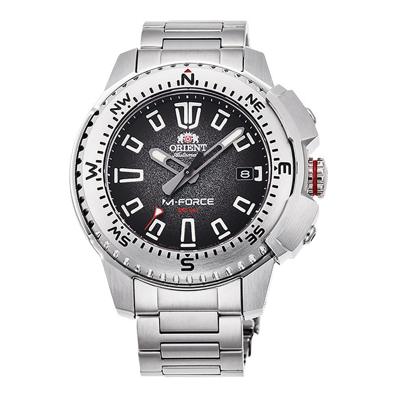 Jam Tangan Pria Orient M-Force RA-AC0N01B Automatic Men Black Dial Stainless Steel Strap