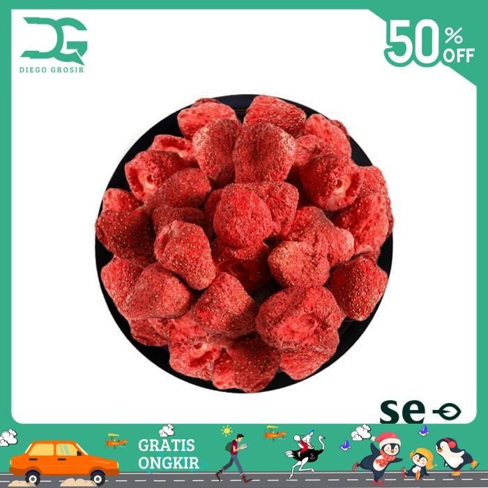 

BUAH STROBERI KERING / FREEZE DRIED STRAWBERRY FRUIT 250 GRAM BEST SELLER