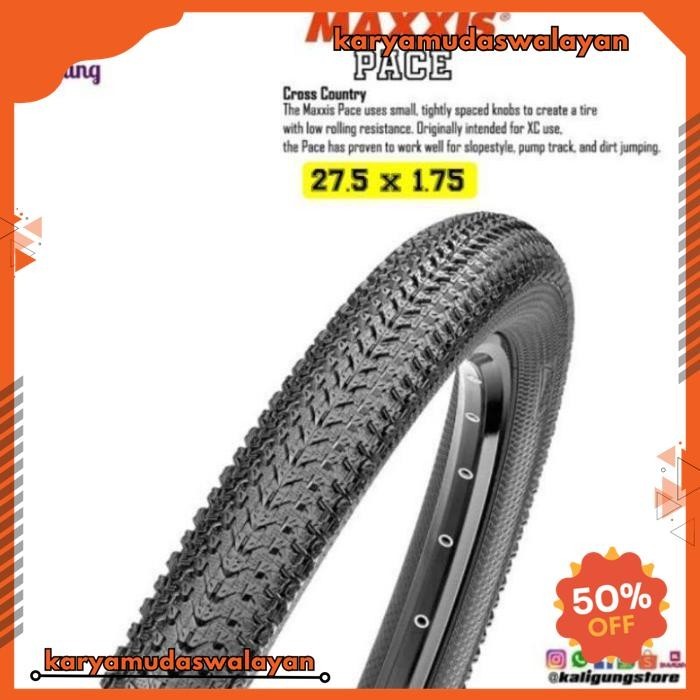 BAN LUAR MAXXIS PACE 27.5 X 1.75 KEVLAR - BAN SEPEDA GUNUNG 27,5 XC MTB - TIRE MOUNTAIN BIKE KUALITA