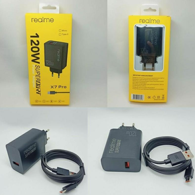 rq-56 Charger Realme X7Pro 120W Black Series Super Vooc Fast Charging Micro Usb & Type C Termurah