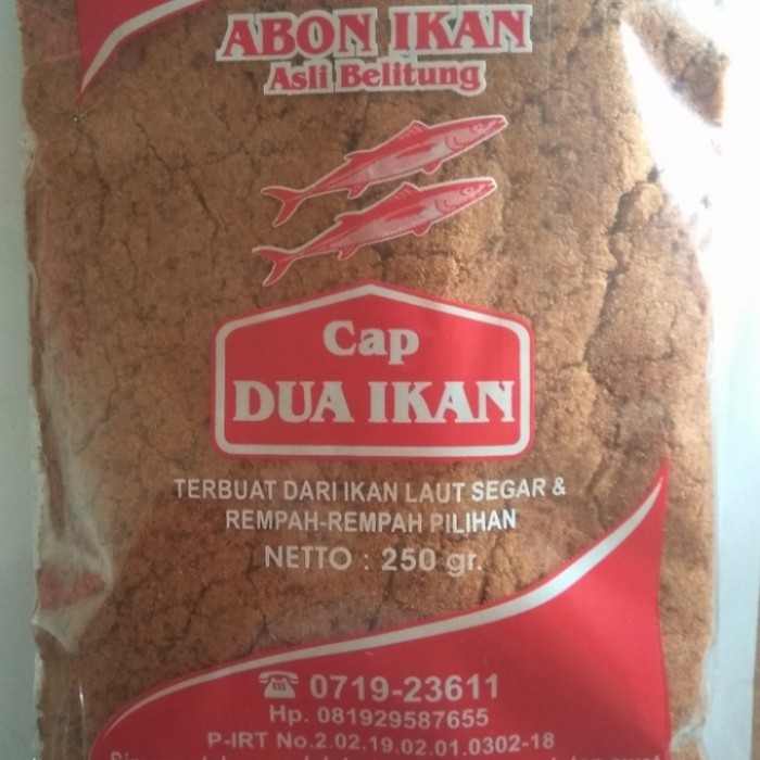 ABON IKAN KHAS BELITUNG CAP 2 IKAN 250GR
