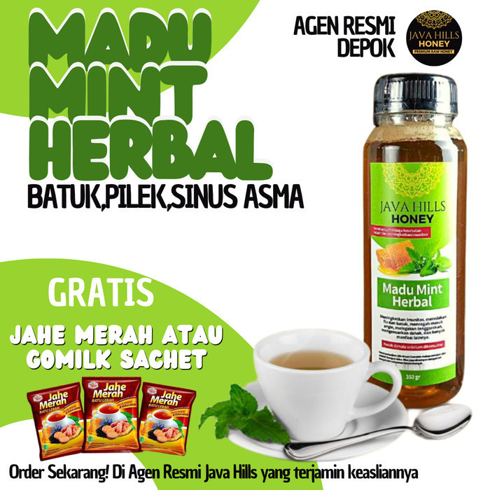 

Ready Madu Mint Herbal Java Hills Honey 350gr (untuk batuk, pilek dan masuk