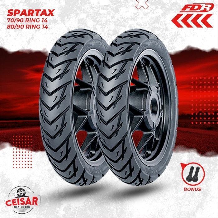 Sepasang Ban Tubles Motor Matic Fdr Spartax 70/90 - 80/90 Ring 14
