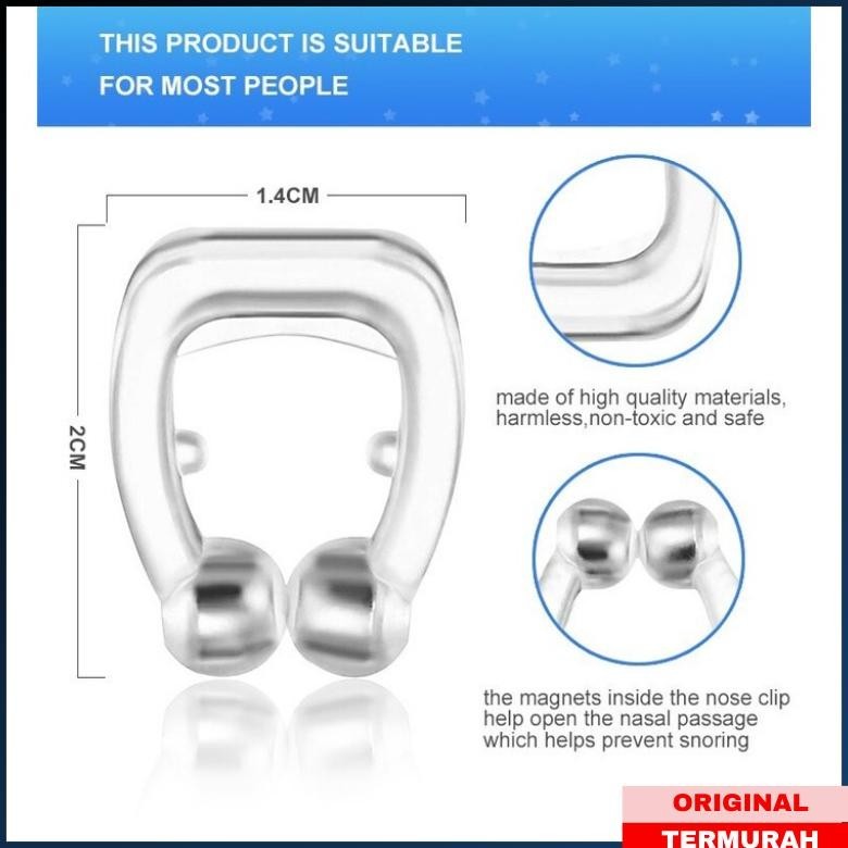 PN Alat Anti Ngorok Dan Dengkur Pernafasan Hidung Saat Tidur Original Free Magnet Noseclips Sk-0052 